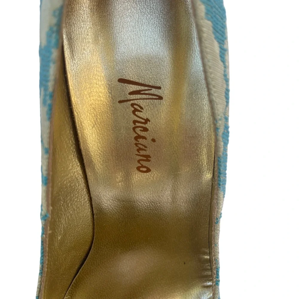 Marciano Satin Floral Print Stiletto Pumps 8.5 - Picture 8 of 9